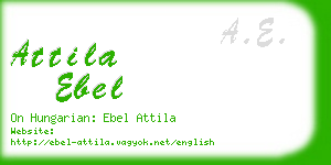 attila ebel business card